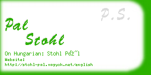pal stohl business card